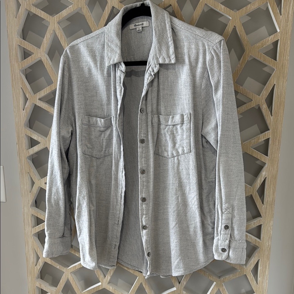 Madewell Gray Button Down Shirt